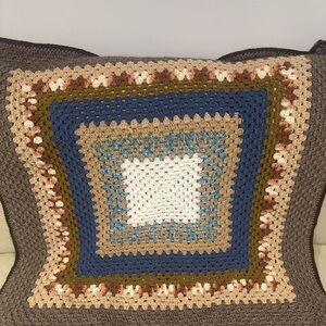 Hand knit crochet tapestry